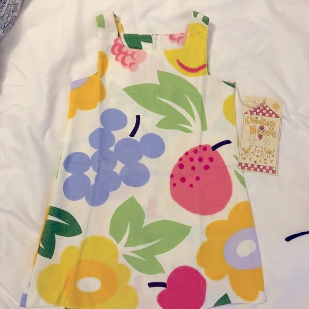 Chicken Noodle Dress Girls size 4 NWT